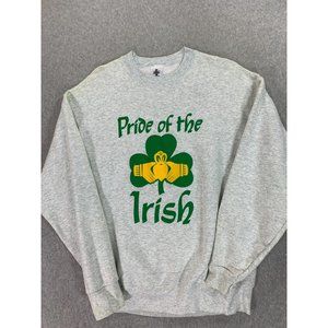 Notre Dame Irish PRIDE OF THE‎ IRISH Campus Crew Sweatshirt (Men's XL) Gray